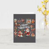 Retro Groovy Vrolijke Kerstvibes Lelijk Kaart (Gele Bloem)