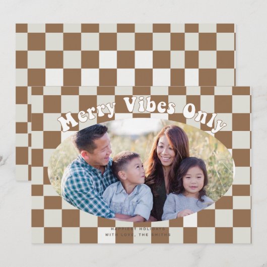 Retro Groovy vrolijke vibraties alleen met Buffalo Kaart (Voorkant / Achterkant)