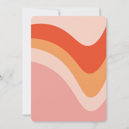 Retro Groovy Wave Disco Ball Daisy Roze Verjaardag Kaart (Achterkant)