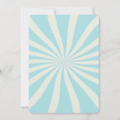 Retro Groovy Wave Disco Ball Musical Blauwe Verjaa Kaart (Achterkant)