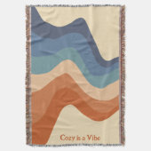 Retro Groovy Wave Pattern Cosy is een Vibe Deken (Voorkant Verticaal)