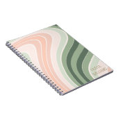 Retro Groovy Wavy Pattern Notitieboek (Rechterzijde)