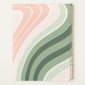Retro Groovy Wavy Pattern Planner (Achterkant)