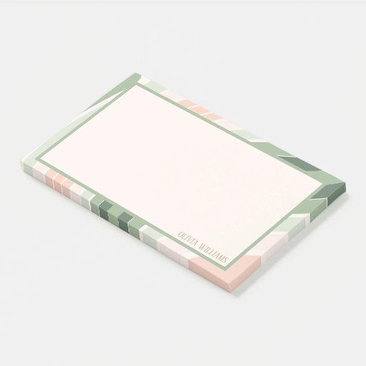 Retro Groovy Wavy Pattern Post-it® Notes (Schuin)