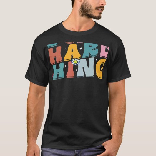 Retro Groovy We Can Do Hard Things Back To School T-shirt (Voorkant)