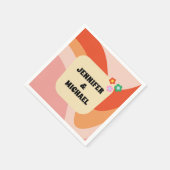  Retro Groovy Wedding-Party Napkins Servet (Hoek)