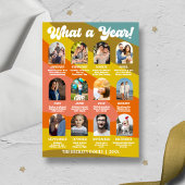 Retro Groovy What A Year In Review 12 Photo Arch Feestdagenkaart