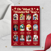 Retro Groovy What A Year In Review 12 Photo Arch Feestdagenkaart