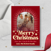 Retro Groovy What A Year In Review 12 Photo Arch Folie Feestdagenkaart