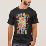 Retro Groovy Wife Groovy Birthday Party Matching F T-shirt<br><div class="desc">Retro Groovy Wife Groovy Birthday Party Matching Family.</div>