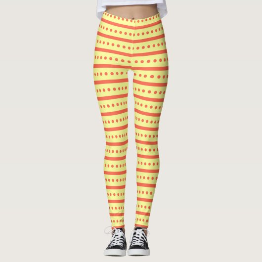 RETRO GROOVY YELLOW LEGGINGS (Voorkant)