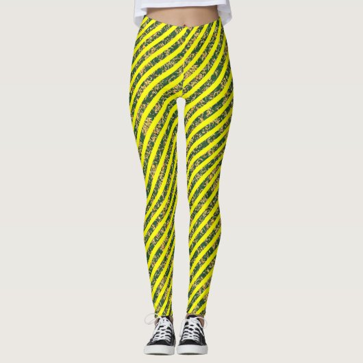  RETRO GROOVY YELLOW LEGGINGS LEGGINGS (Voorkant)