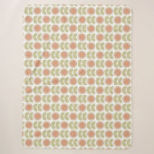 Retro Groovy Zomer Bloemen Stelen Sherpa Deken (Voorkant)