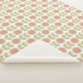 Retro Groovy Zomer Bloemen Stelen Sherpa Deken (3/4)