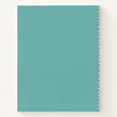 Retro Groovy Zomer Roze Monogram Naam Bagagelabel Notitieboek (Achterkant)