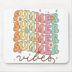 Retro Groovy zomervibes voor vrouwen Mannen Kinder Muismat