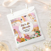 Retro Grooy Laten we gaan ghoul Halloween Verjaard Bedankzakje (Geknipt)