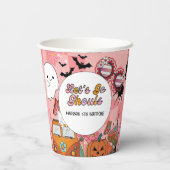 Retro Grooy Laten we gaan ghoul Halloween Verjaard Papieren Bekers (Achterkant)