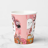 Retro Grooy Laten we gaan ghoul Halloween Verjaard Papieren Bekers (Links)