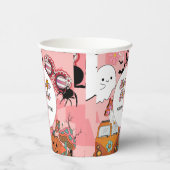 Retro Grooy Laten we gaan ghoul Halloween Verjaard Papieren Bekers (Rechts)