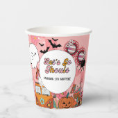 Retro Grooy Laten we gaan ghoul Halloween Verjaard Papieren Bekers (Voorkant)