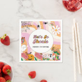 Retro Grooy Laten we gaan ghoul Halloween Verjaard Servet (Insitu)