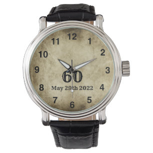 Retro grote 60ste verjaardag horloge