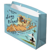 Retro grote cadeautas Long Island (Achterkant Gekanteld)