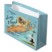 Retro grote cadeautas Long Island (Voorkant Gekanteld)