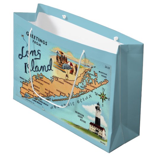 Retro grote cadeautas Long Island (Voorkant Gekanteld)