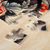 Retro Grote Deen Illustratie Legpuzzel (Zijkant)