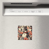 Retro Grote Deen Illustratie Magneet (Insitu (Vaatwasser))