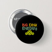 Retro grote dink energie pickleball grappige pickl ronde button 5,7 cm (Voorkant /achterkant)