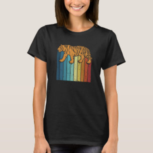Retro Grote Katachtige Koning Tijger Wilde Kat Sib T-shirt