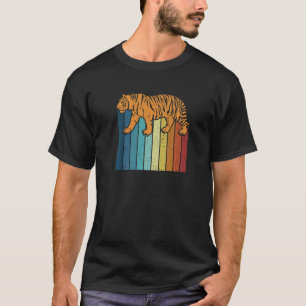 Retro Grote Katachtige Koning Tijger Wilde Kat Sib T-shirt
