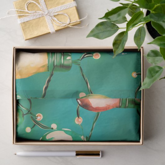 Retro Grote Kerstverlichting Strings Kerstmis Tissuepapier (Geschenk)