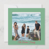 Retro Grote letter Kerstkaart Kaart (Achterkant)