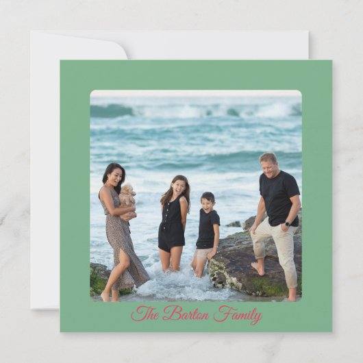 Retro Grote letter Kerstkaart Kaart (Achterkant)