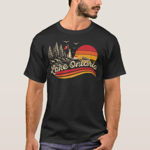 Retro Grote Ontario Meren Voor Altijd Canada Meer T-shirt