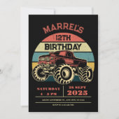 Retro grote vrachtwagen verjaardag kaart (Voorkant)