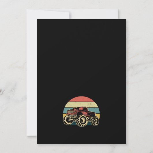 Retro grote vrachtwagen verjaardag kaart (Achterkant)