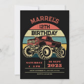 Retro grote vrachtwagen verjaardag kaart (Voorkant)