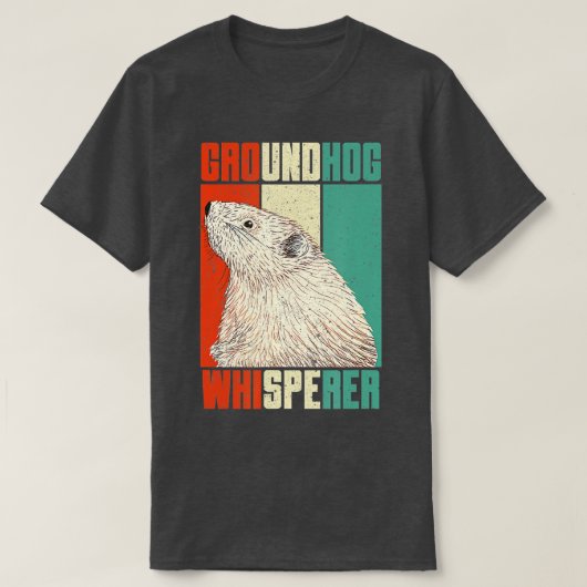 Retro Groundhog Day Whisperer Funny Wood Chuck Hol T-shirt (Design voorkant)