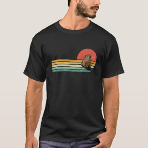 Retro Groundhog Rodent Ground Hog Day Anim T-shirt