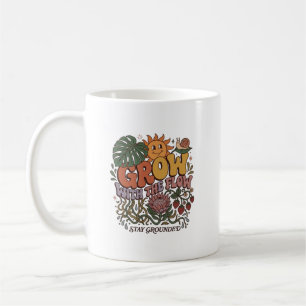 Retro Grow With The Flow Koffiemok   Boho Botanic