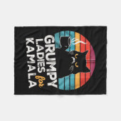 Retro  Grumpy Dames voor Kamala Zip Hoodie Fleece Deken (Voorkant (Horizontaal))