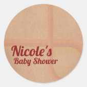  Retro Grunge 60's 70's Birthday Party Ronde Sticker (Voorkant)