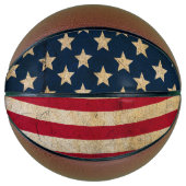 Retro  Grunge American Flag Basketball Basketbal (Voorkant)