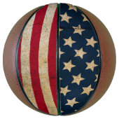 Retro  Grunge American Flag Basketball Basketbal (Verticaal)