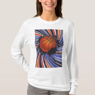 Retro Grunge Basketbal Abstract Urbane Sporten T-shirt